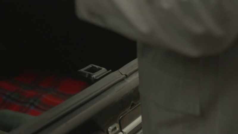 (trunk door clanks)