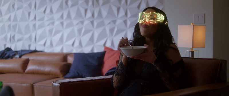 [TV chatter, faint] [chuckling]