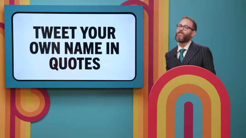 Tweet your own name in quotes