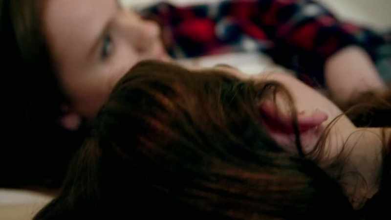 Two schoolgirls, 14 years old