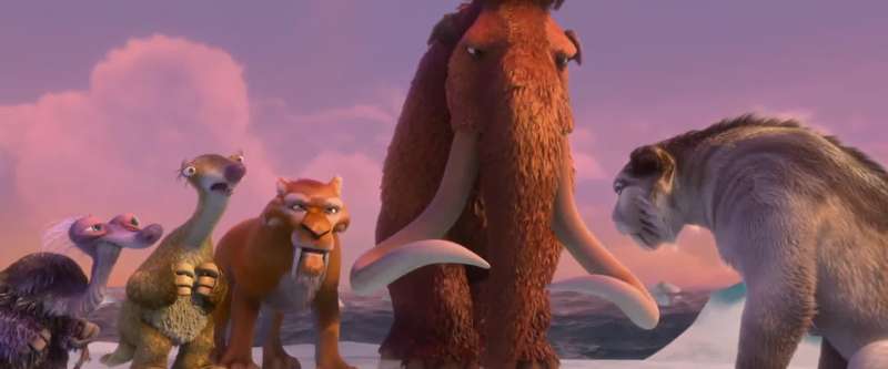Two sloths a mammoth and a sabre You guys are like the start of a bad jokeAnd we saved you that makes you the punchline kittyDon't call me kitty Ok I won'tkittyIf they kiss I'm gonna puke What Wait no