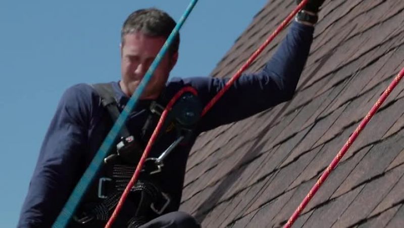 Ty, grab the line. Clamp it to your harness