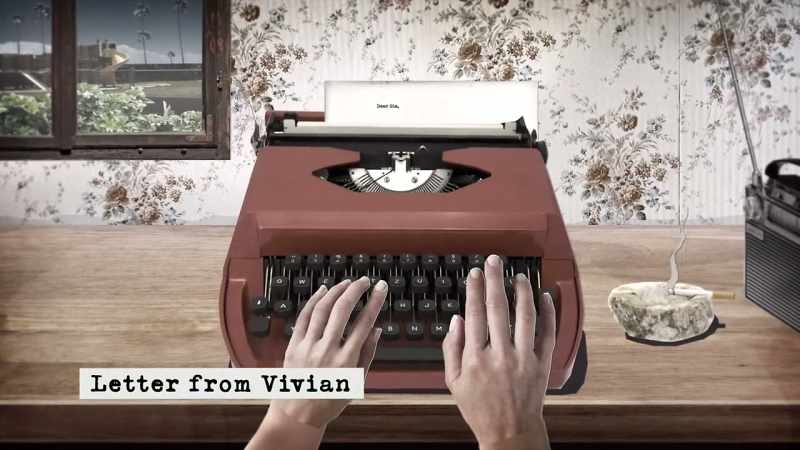 (TYPEWRITER KEYS CLACKING) -VIVIAN MICHAEL: Dear Sis