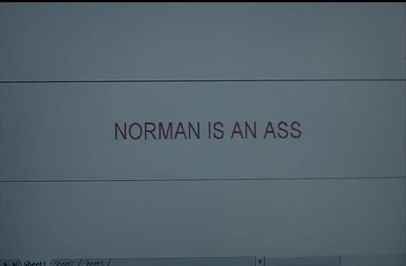 Typing Norman is an ass