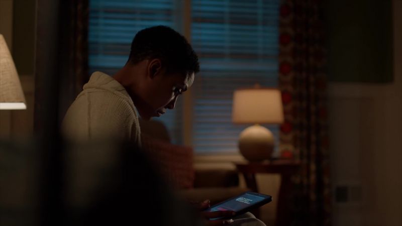 [typing on tablet]
