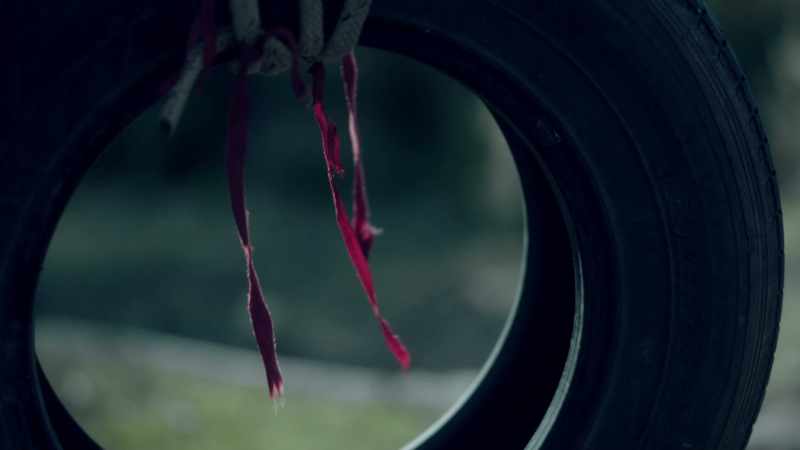 (TYRE CREAKING)