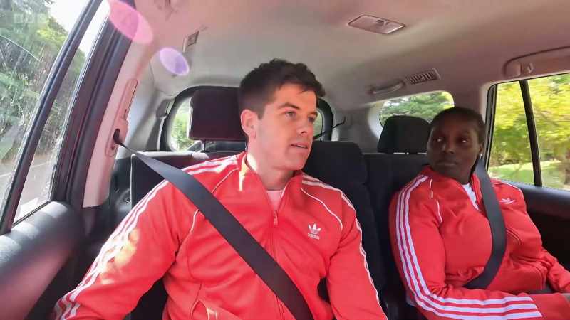 Ugh! She's chilling in a leaf hammock