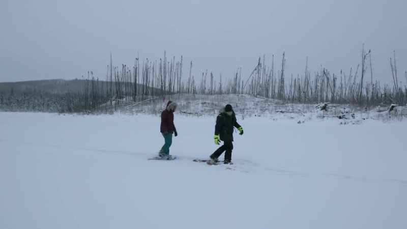 Uh, got some overflow that kicked up from our snowshoes