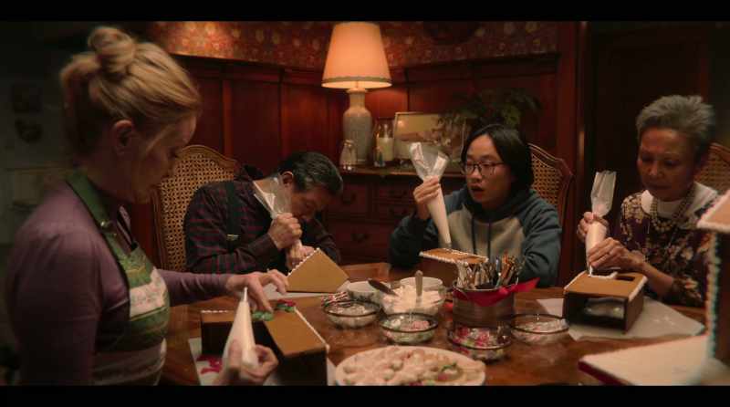 Uh, she's just… uh… uh… sampling the menu, uh, for the wedding meal