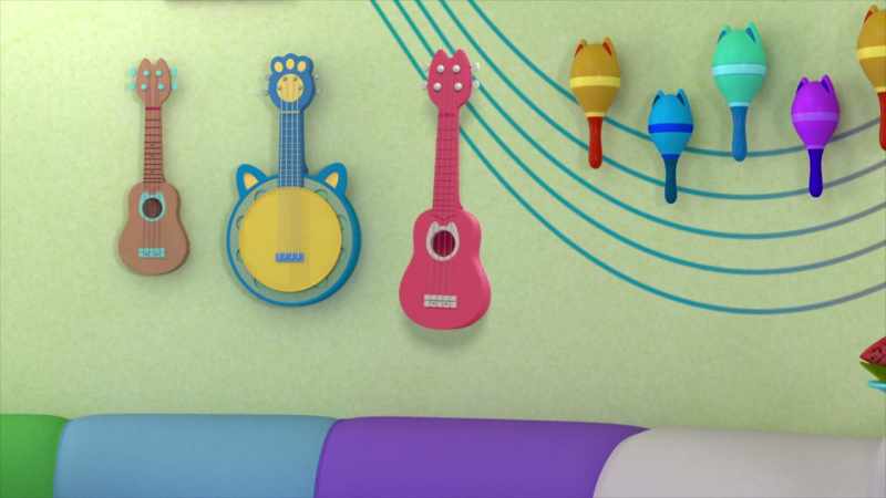 [ukulele strums]