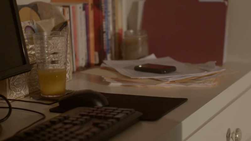 Um, she had a drink next to the computer