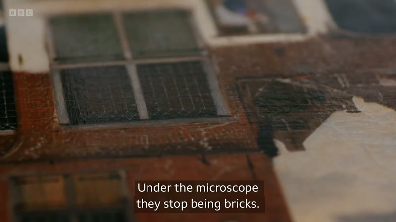 Under the microscope they stop being bricks