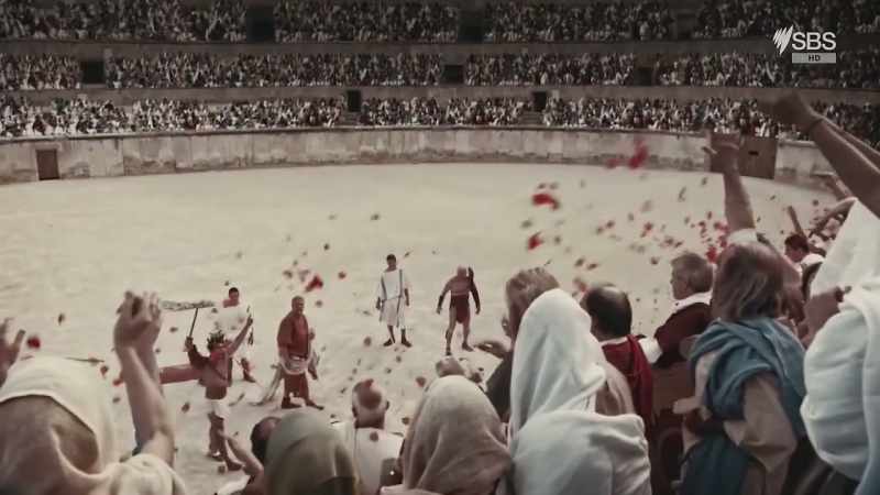 Underground, the basements were teeming with gladiators