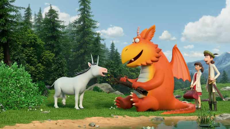 (unicorn laughing)