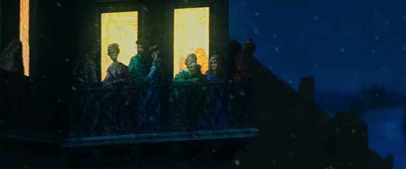 until a light shone from the window of a house