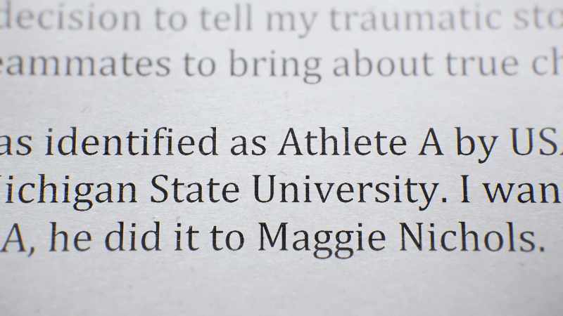 Up until now, I was identified as Athlete A