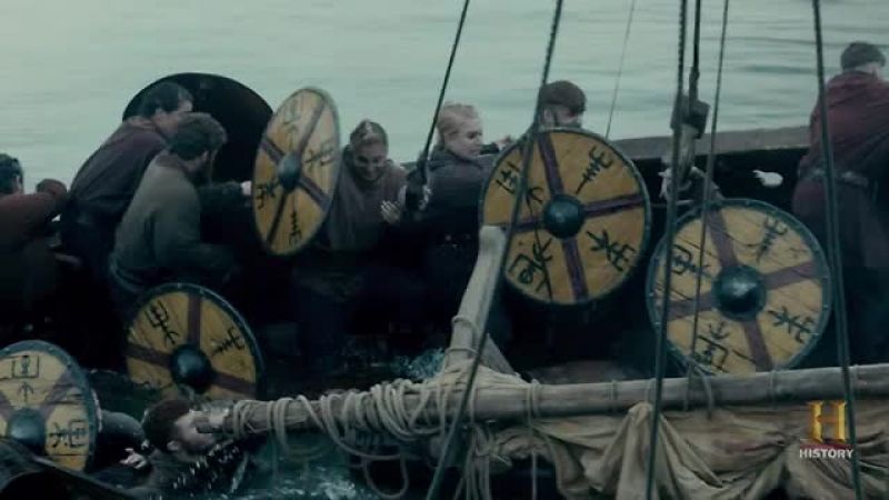 Up onto the overturned keel