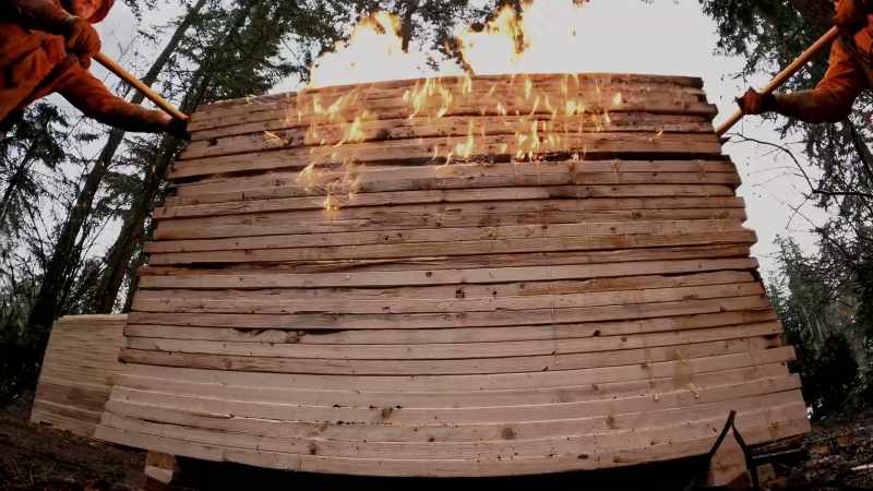 Use your Pulaskis! Bring down those 2x4s