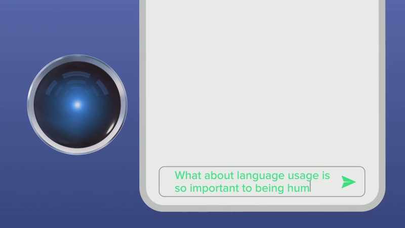 USER: What about language usage is so important to being human?