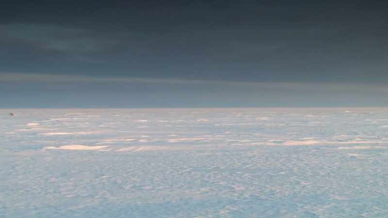 Vast ice sheets cover the Arctic