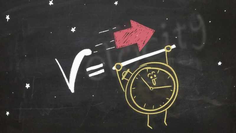 Velocity, measured as distance over time in one direction