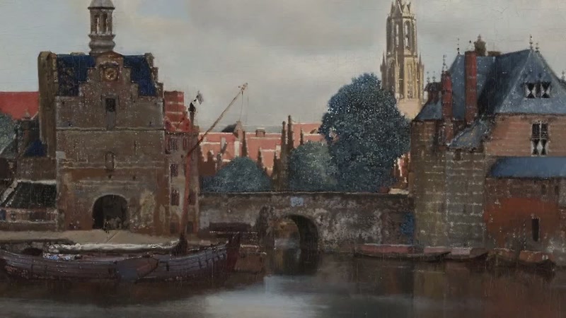 Vermeer draws your eye gently down there