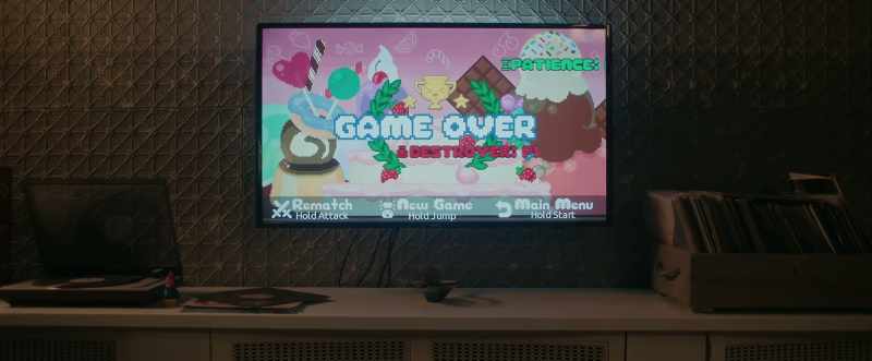 [video game music plays]