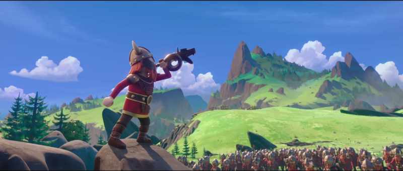 (Vikings cheering)