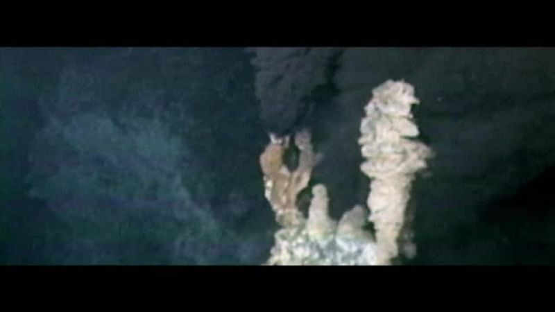 Volcanic activity erupting deep in the oceans