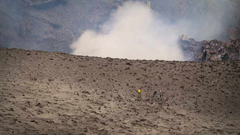 (VOLCANO RUMBLES)