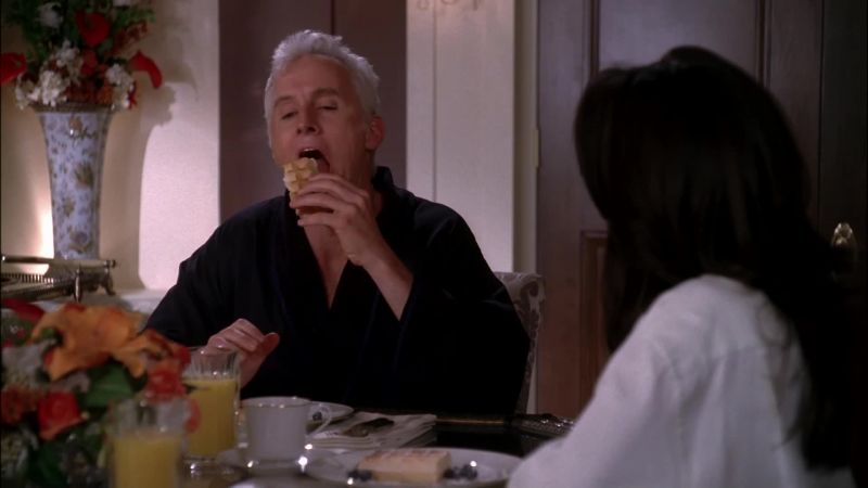 (waffle crunching)