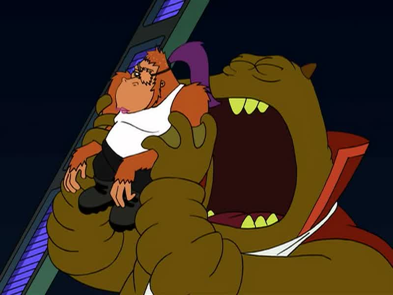 Wait! Stop! It's a trick! That's not Leela! Wha‐what's happening? I'm losing the crowd. It's an oran