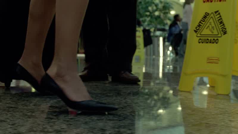 Wait. Wait, wait, wait. For you. Payless Shoes. Second floor. Sensible heels