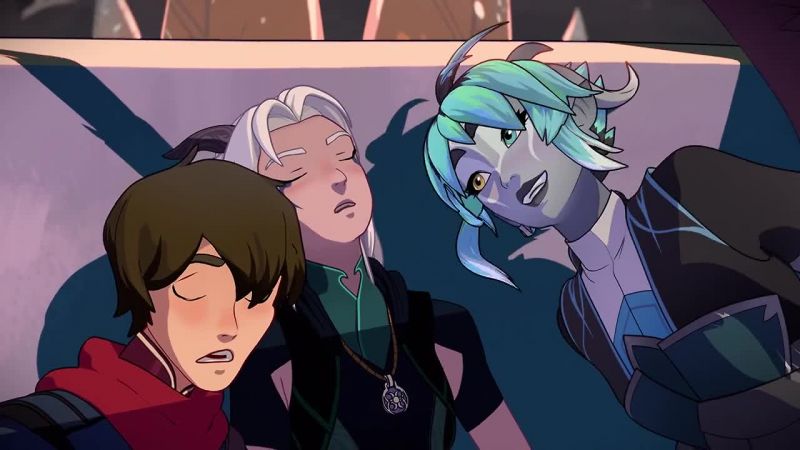 Wake up, love bugs. This is your stop. -[Zym yips]