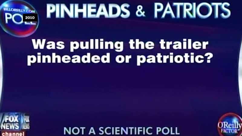 Was pulling the coming attraction pinheaded or patriotic?