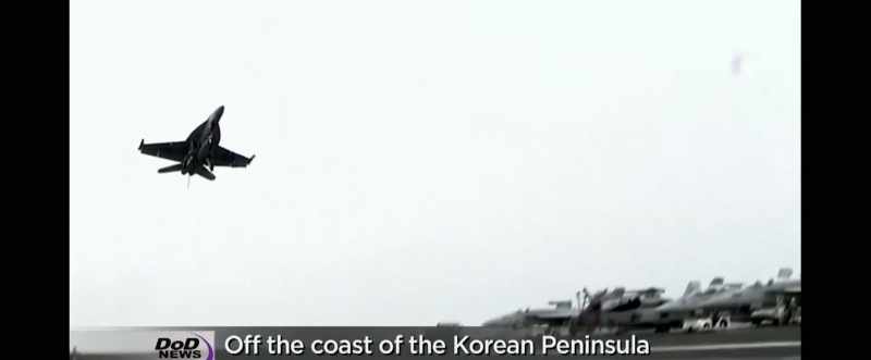 Washington moved a naval strike force into the region