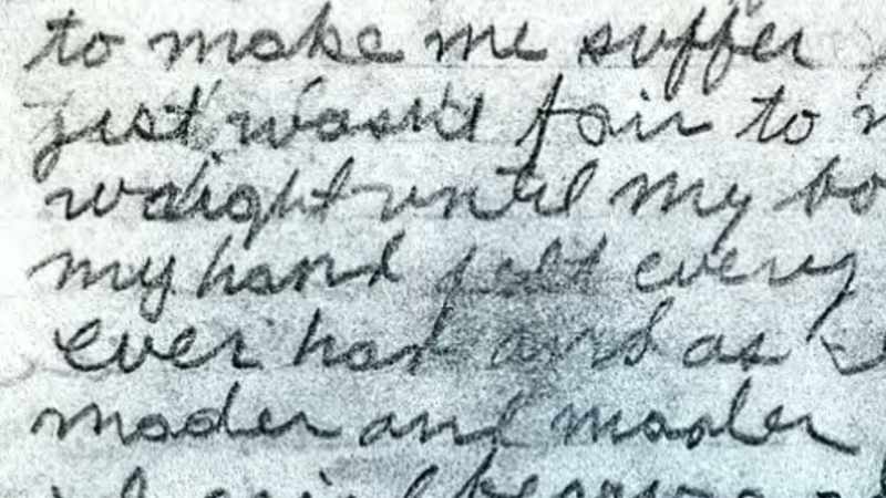 WASN'T FAIR TO MAKE ME SIT AND WRITE UNTIL MY BONES ACHED