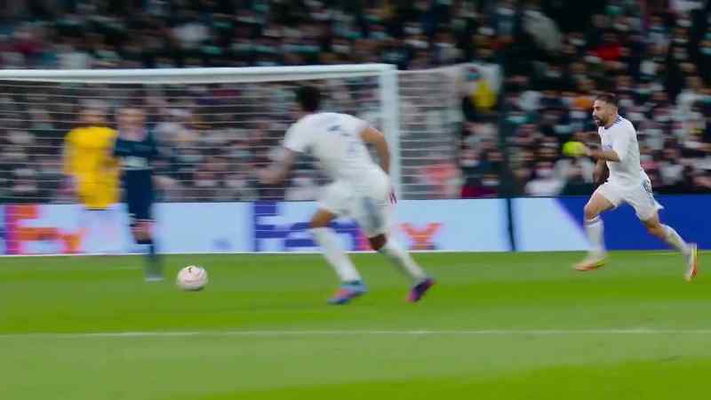 Watch out for the clearance. Here comes Mbappé