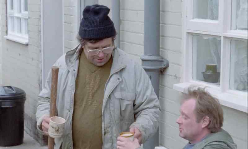 Watch that, it's scalding hot, son