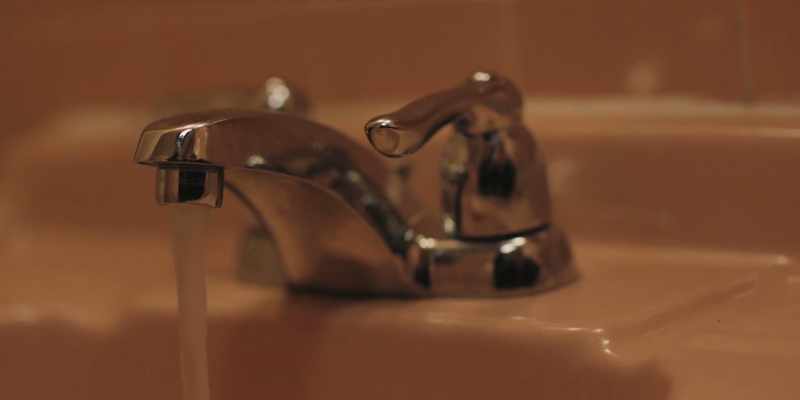 (water running)