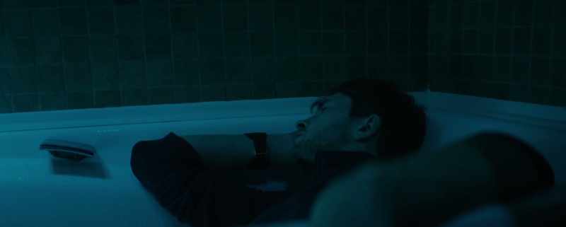 [water running]