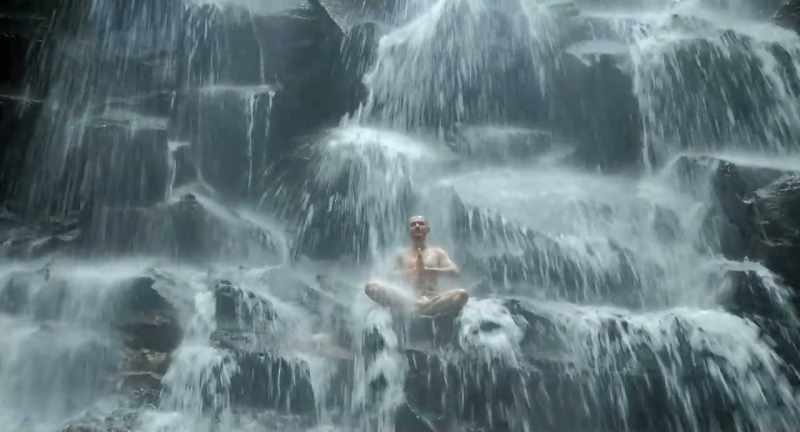 [water rushing]