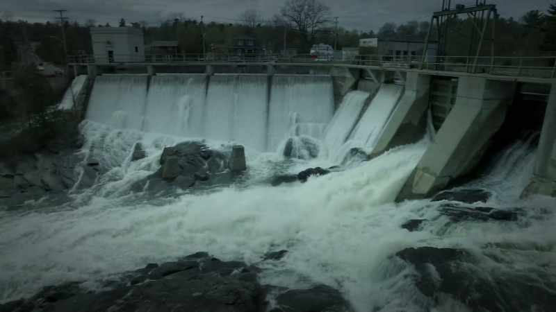 [water rushing]