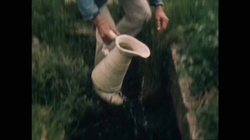 (water trickling)