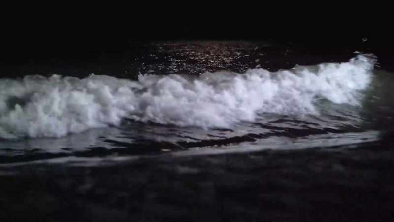 (water whooshing) (dramatic vocalization continues)