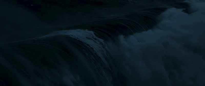 (wave crashing)