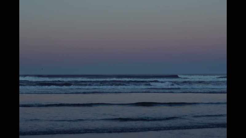 (waves crashing continues)
