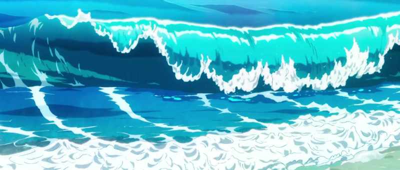 (waves crashing)