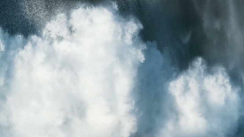 (WAVES THUNDERING)