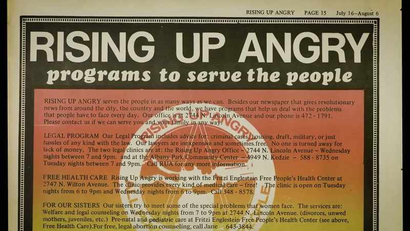 We actually ran an ad constantly in the underground paper